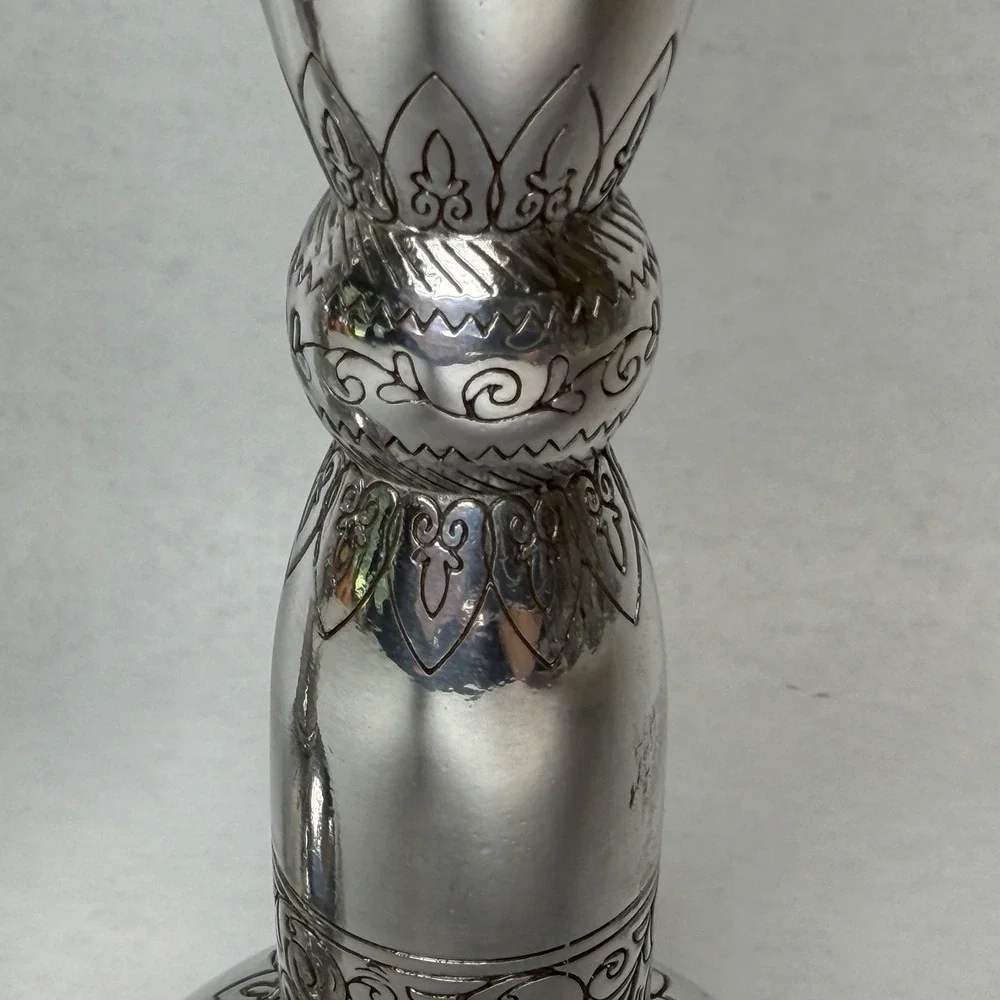 Brighton Cinderella Candlestick Holders Silver Scroll Design 6
